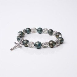 Bransoletka - dziesiątka różańca - św. Benedykt