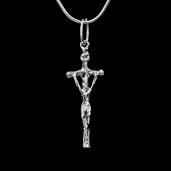 Srebrny krzyżyk papieski