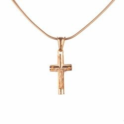 Srebrny krzyżyk - pozłacany