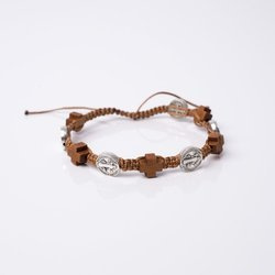 Bransoletka dziesiątka różańca - Św. Benedykt