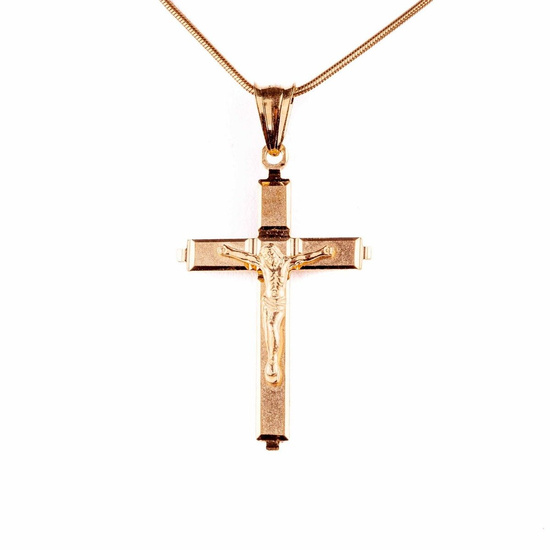 Srebrny krzyżyk - pozłacany