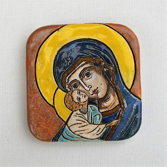 Ikona ceramiczna - MB Eleusa