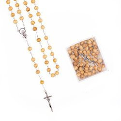 Różaniec - drewno - 8 mm - (bez pudełka)