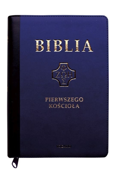 Biblia pierwszego Kościoła z paginatorami i suwakiem - granatowa ze złoceniem 