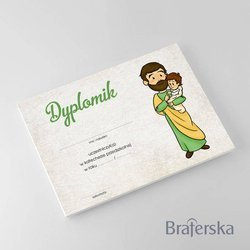 Dyplomik ukończenia katechezy przedszkolnej ze św. Józefem