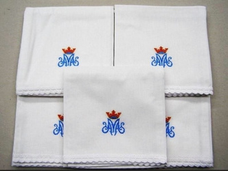 Korporał - bielizna kielichowa Maryjna z koroną