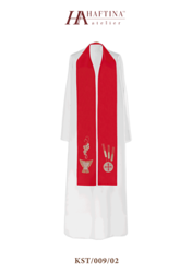 Czerwona stuła "Kielich, Kłosy i Winogrona"