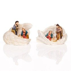 Szopka bożonarodzeniowa - Święta Rodzina - skrzydła - 4 cm - Classic