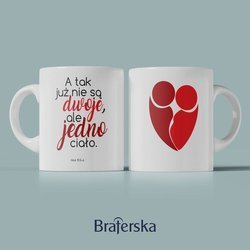 Kubek ceramiczny - A tak już nie są dwoje ale jedno ciało