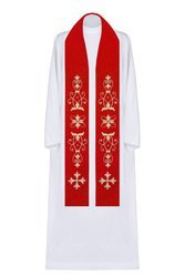 Stuła z krzyżykami oraz długim ozdobnikiem