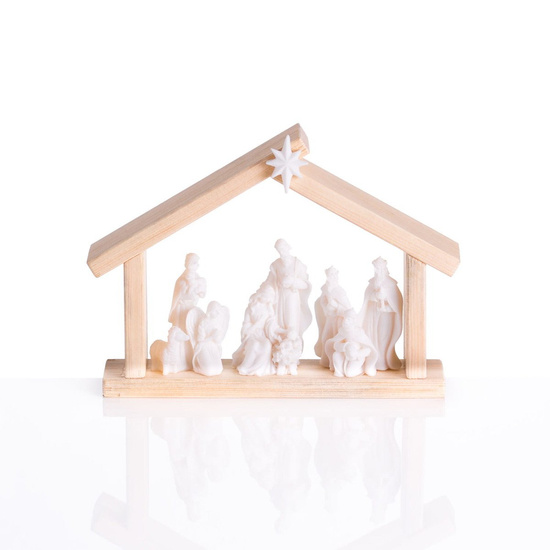 Szopka Bożonarodzeniowa - drewno - Alabaster