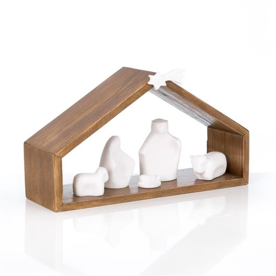 Szopka bożonarodzeniowa - Alabaster - 16,5 cm