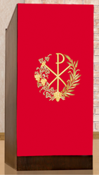 Serweta na lektorium haftowana symbol PAX ze zdobieniami