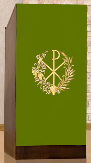 Serweta na lektorium haftowana symbol PAX ze zdobieniami