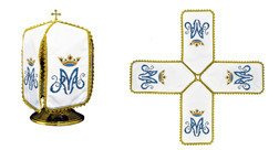 Welon na puszkę haftowany na planie krzyża