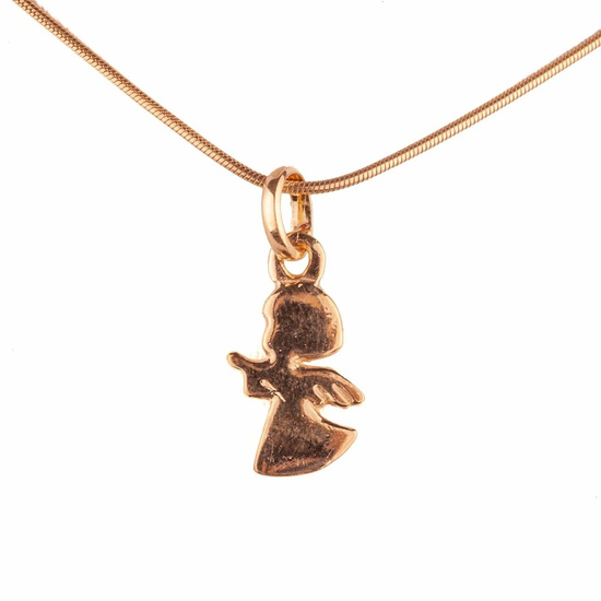 Medalik Aniołek - srebrny - pozłacany