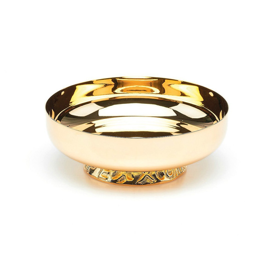 Patena głęboka na nodusie dekorowanym - 16 cm