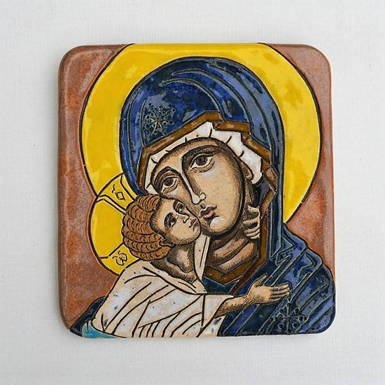 Ikona ceramiczna - MB Eleusa