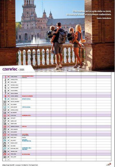 Kalendarz 2025 - Kalendarz rodzinny