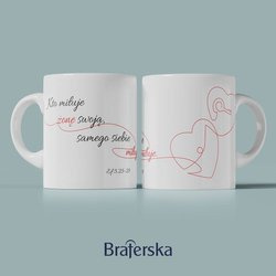 Kubek ceramiczny - Kto miłuje żonę swoją samego siebie miłuje
