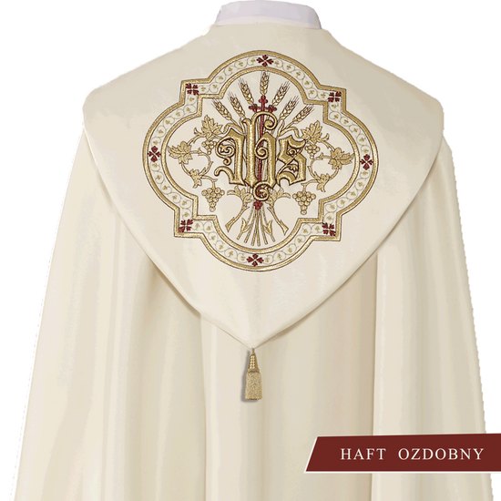 Kapa bogato haftowana "IHS"