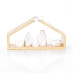 Szopka bożonarodzeniowa - Alabaster - 16,5 cm