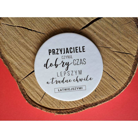 Podstawka korkowa okrągła - Przyjaciele czynią dobry czas