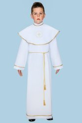 Alba komunijna chłopięca IHS w kole z promieniami