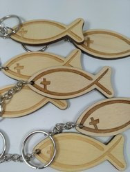 Brelok drewniany - Rybka