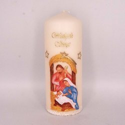 Świeca Bożonarodzeniowa mix kolor - 18 cm