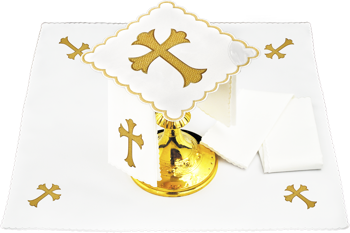 Bielizna kielichowa haftowana z symbolem "Krzyż"