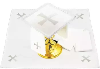 Bielizna kielichowa haftowana Krzyż