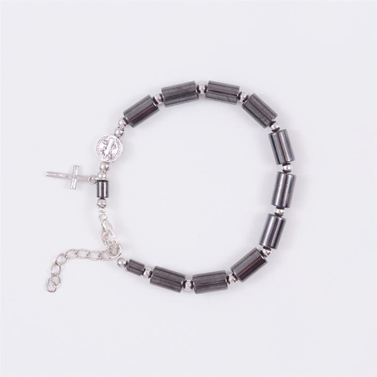 Bransoletka dziesiątka różańca - Św. Benedykt