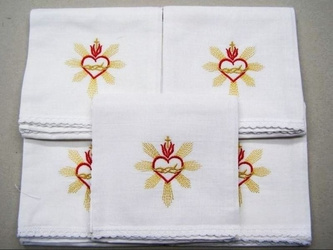 Korporał - bielizna kielichowa Serce Jezusa