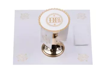 Komplet Lniany z symbolem IHS