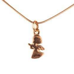 Medalik Aniołek - srebrny - pozłacany