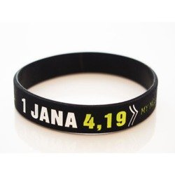 Opaska silikonowa - My miłujemy Boga - 1 Jana 4,19