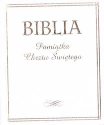 Biblia. Pamiątka Chrztu Świętego-złocona