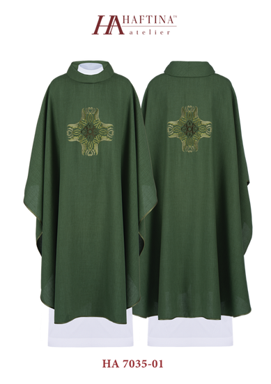 Ornat haftowany z symbolem krzyża HA7035-01