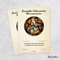 Pamiątka Sakramentu Bierzmowania A5 (komplet 10 szt.)