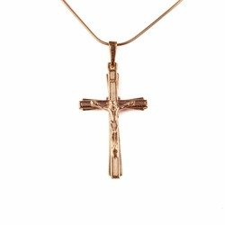 Srebrny krzyżyk - pozłacany