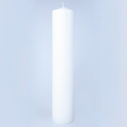 Świeca walec biała 33 cm