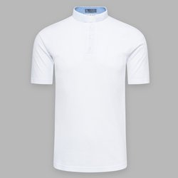 Koszulka polo kapłańska z krótkim rękawem - biała