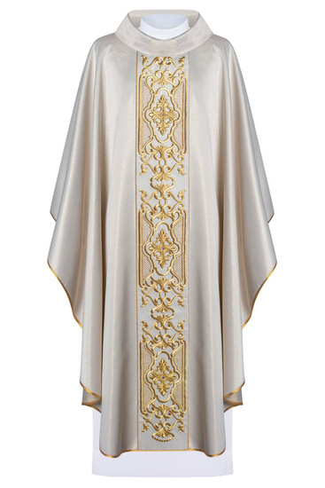 Ornat bogato haftowany połyskujący