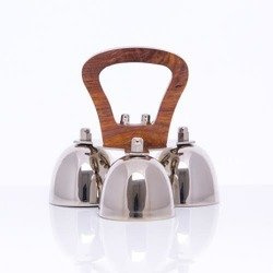 Dzwonek mosiężny, niklowany potrójny - dzwonki