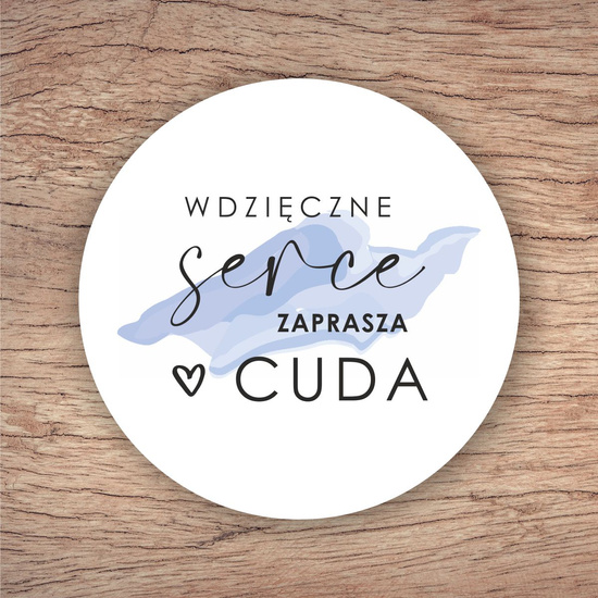Podkładka korkowa – Wdzięczne serce zaprasza cuda