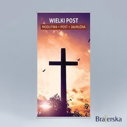 Baner Wielki Post - Modlitwa, Post, Jałmużna