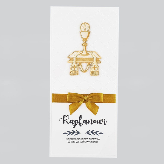 Kartka Kapłanowi - złoty