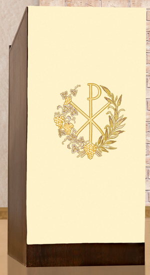 Serweta na lektorium haftowana symbol PAX ze zdobieniami 