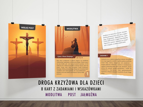 Zadania na Wielki Post dla dzieci - zestaw 24 kpl.